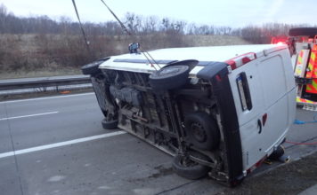 Vyproštění dodávky na dálnici D1 v Ostravě Bizonem