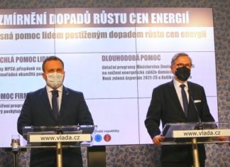 Vláda schválila záměr adresné pomoci domácnostem a firmám postiženým nárůstem cen energií